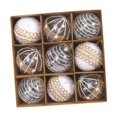 thumbnail image 1 of 9 bolas navideñas decorativas para árbol de Navidad, surtido Estilo B, 1 of 9