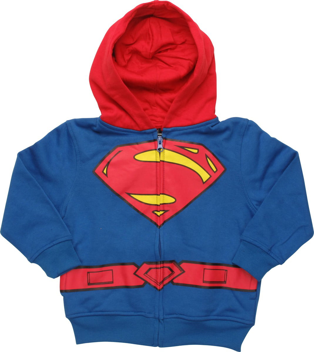 Kid Zip Up Hoodie Jacket Superman Suit 