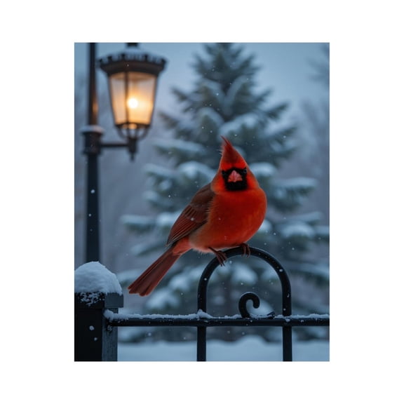 Paint by Numbers Kit for Adults, Bright Cardinal Winter Scene Paint by Numbers, Easy Paint by Numbers Kit for Adults Beginner, DIY Adult Paint by Number Kits on Canvas, 12x16in Home Decor