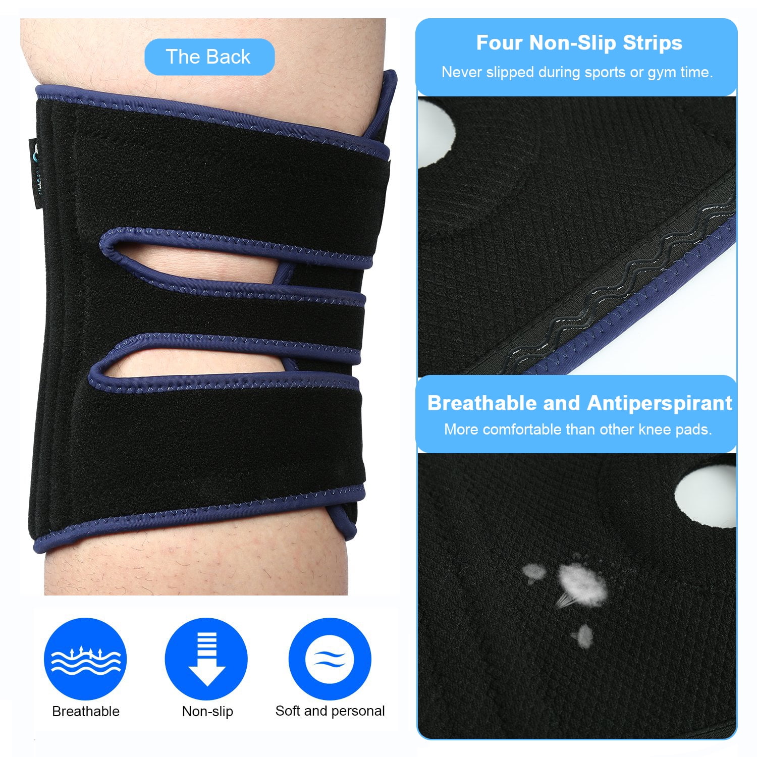 Nvorliy Plus Size Knee Brace for Knee Pain Plus Size, Adjustable Knee Support with Side Stabilizers for Arthritis Pain,Meniscus Tear, Fit Women & Men (7XL/8XL)