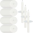 thumbnail image 1 of 300 protectores de papel antigoteo para velas, portavelas de papel de 3 pulgadas, kit de servicio de velas de papel aluminizado plateado, velas de vigilia para iglesias y congregaciones., 1 of 7