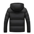 thumbnail image 3 of Brondbend Men's Coats Mens Jackets Fall Hooded Long Sleeved Zipper Pocket Outerwear Solid Color Comfortable Jacket Loose Fit Holiday Tops Black, 3 of 6