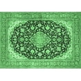 thumbnail image 1 of Ahgly Company Indoor Rectangle Medallion Emerald Green Traditional Area Rugs, 3' x 5', 1 of 4