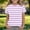 Purple, variant on DJDLJWCJ Girls Short Sleeve Shirts, Girls T Shirts Crewneck Striep Printed Basic T Shirts Girls Summer Tops Purple 7-8T