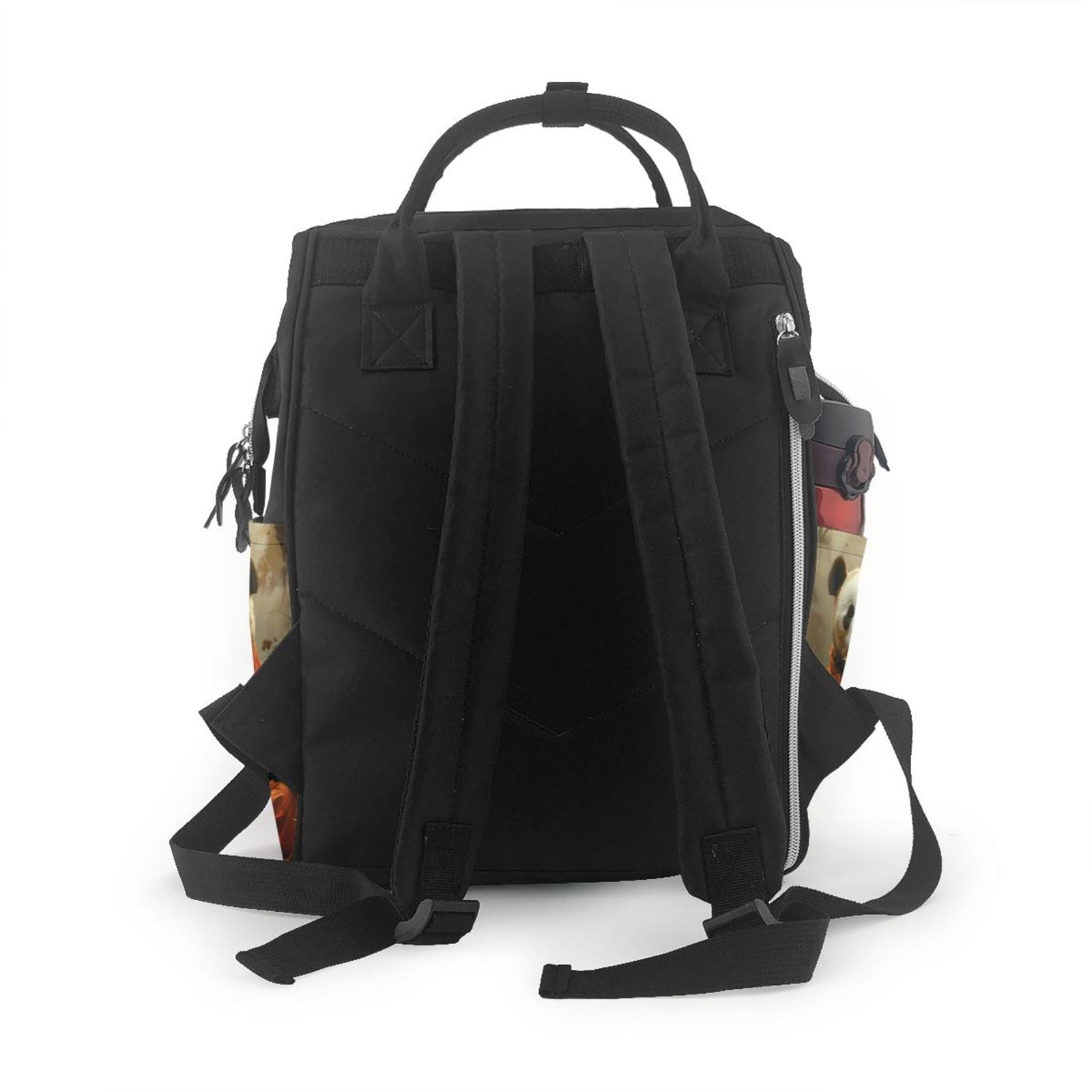 Fuzoiu Jungle Meditating Panda Print Diaper Bag Backpack,Baby Essentials Travel Tote,Multi function Waterproof Diaper Bag, Travel Essentials Baby Bag - Unisex