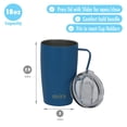 thumbnail image 3 of MIRA 18oz Coffee Mug with Handle & Lid, Stainless Steel Vacuum Insulated Tumbler, Blue, 3 of 8