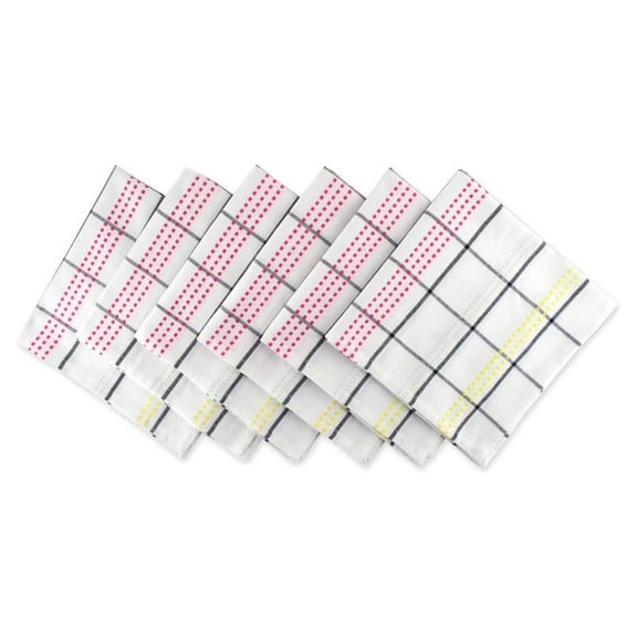 DII Modern Cotton Color Pop Plaid Napkin in Multi-Color (Set of 6)