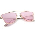 thumbnail image 4 of sunglassLA - Modern Fashion Ultra Thin Open Metal Minimalist Pantos Aviator Sunglasses - 55mm, 4 of 4