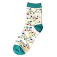 thumbnail image 2 of Keely's Womens Socks, Christmas Lights and Snowflakes, Fun Holiday Novelty Ankle Socks, Shoe Size: 4 - 10, 2 of 5