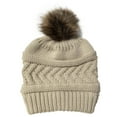 thumbnail image 2 of Only Moment Winter Hats for Women Beige Polyester Winter Hats Soft Warm Beanie Hat Ladies Knitting Skull Beanies One Size, 2 of 3