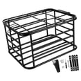 thumbnail image 3 of Almencla Bike Rear Basket Container Bicycle Storage Basket for Shopping Travel Hiking 44cmx34cmx25cm, 3 of 8