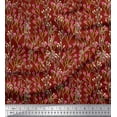 thumbnail image 1 of Soimoi Red Cotton Voile Fabric Flowers & Buds Watercolor Print Fabric by Yard 58 Inch Wide, 1 of 3