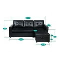 thumbnail image 3 of Laura Reversible Sleeper Sectional Sofa Storage Chaise by Home Emporium-Color:Black,Fabric:Air Leather, 3 of 9