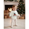 thumbnail image 6 of BemeyourBBs Newborn Baby Boy Girl Christmas Outfits My First Christmas Bubble Romper Sweatshirt Cute Long Sleeve Letter Tree Car Print Bodysuit Fall Winter Xmas Clothes, 6 of 9