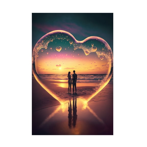 Canvas Wall Art - Ray Heere 'Love Is In The Air 8' Wall Art for Living Room, Bedroom, or Office Décor by Trademark Fine Art - 12 x 19 Inches