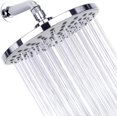 thumbnail image 1 of 8" High Pressure Shower Head, 8 Inch Chrome Finish Rainfall Shower Head, Angle Adjustable Ball Joint, 1 of 9