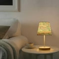 thumbnail image 5 of Ryvnso LED Bedside Table Lamp Floral Flowers Blue Bedroom Desk Lamps Nightstand Lampshade M, 5 of 7