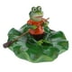 thumbnail image 5 of Figura de rana flotante sobre hoja de loto con varios adornos creativos de animales Remo, 5 of 9