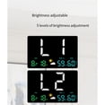 thumbnail image 5 of Reloj de Pared LED Inteligente con Pantalla Grande, Silenciador, Temperatura y Humedad, Reloj Meteorológico, Alarma Digital Multifuncional., 5 of 5