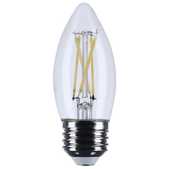 Satco S12500 B11 LED Light Bulbs 4W 120V 3500K 350 Lumen  Dimmable Wet Location (6 Pack)