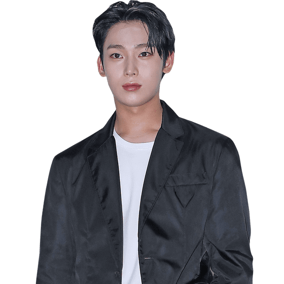 Kim Sunoo (Black Suit) Half Body Buddy Cutout