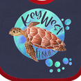 thumbnail image 4 of Inktastic Key West, Florida Swimming Sea Turtle with Bubbles Boys or Girls Baby Bib, 4 of 4