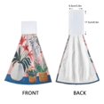 thumbnail image 3 of Yayeee Kitchen Hanging Hand Towels Set of 2 with Loop Bathroom Absorbent Tie Towel, Flowers and Leaves, 3 of 7