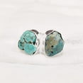 thumbnail image 2 of Natural Turquoise Ring, Rough Two Turquoise Ring, December Birthstone, Adjustable Ring, 925 Sterling Silver, Womens Ring, Christmas, Thanksgiving, Handmade, Statement Jewelry, Rough Gemstone Jewelry, 2 of 5