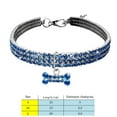 thumbnail image 2 of Methold Collar elástico de cristal ostentoso para mascotas, colgante en forma de hueso, accesorios elásticos para mascotas Suministros para perros azul METRO, 2 of 6