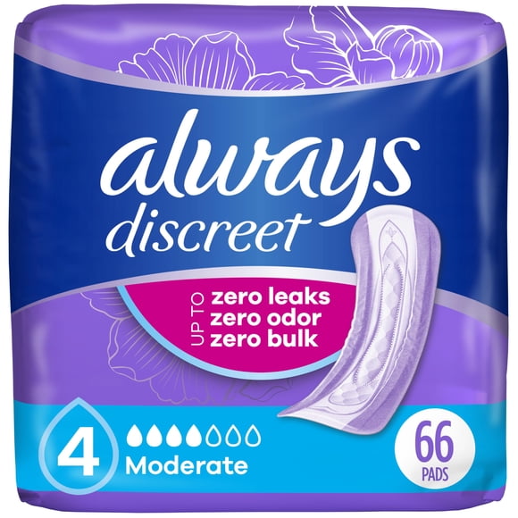 Protectores para incontinencia para adultos Always Discreet 4 gotas moderado 66 unidades
