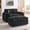 Black, variant on 56" Adjustable Recliner, Small Loveseat Couch, 2 Seater Sofa with USB Port, Comfortable Loveseat with Storage Ottoman for Lounge Area, Blue