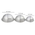 thumbnail image 2 of 6pcs Aluminum Alloy Half Ball Cake Mold Fast Shaping Mould Round Easy Bake Pan Bakery Tools, 2 of 8
