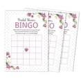 thumbnail image 1 of Inkdotpot Bridal Wedding Shower Bachelorette Party Bulk Blank Square Fill In Gift Ideas 50FloralBingoGameCards, 1 of 7