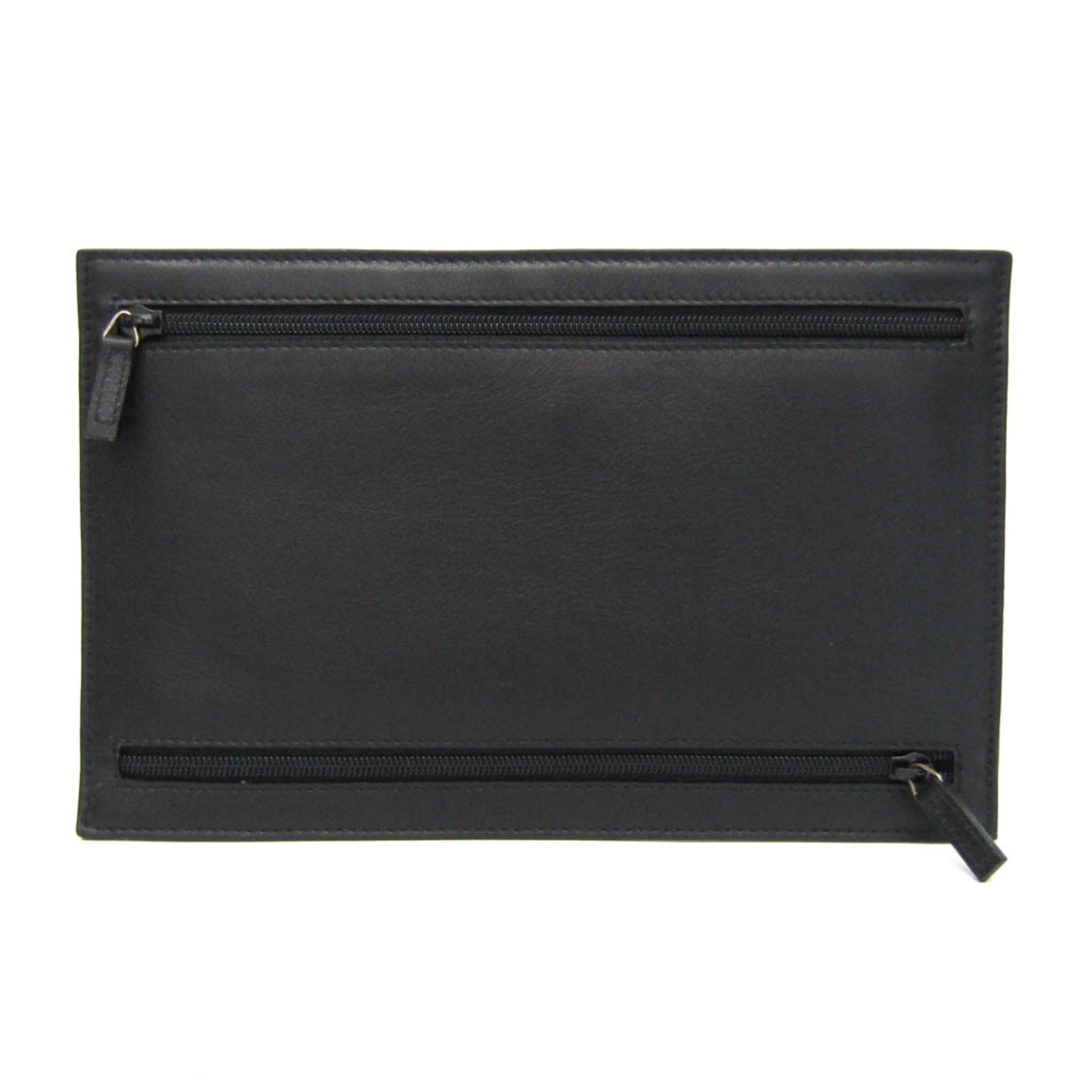 Pre-Owned Gucci 030 2067 1604 Multi-purpose Pouch Men,Women Leather Pouch Black (Good)