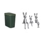 thumbnail image 1 of Contenedor de compostaje para residuos de cocina,Cubo de basura de cocina con tapa Cesta para compostaje,Escultura de figura,Estatua sentada Figura Escultura Adorno,Estatuas de conejos en, 1 of 8