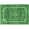 thumbnail image 1 of Ahgly Company Indoor Rectangle Medallion Emerald Green Traditional Area Rugs, 2' x 3', 1 of 4