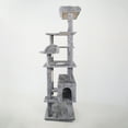 thumbnail image 6 of Pefilos 71" Multi-Level Cat Tree Tower for Indoor Cats, Cat Condo for Large Cats with Sisal-Covered Scratching Posts, Gray, 6 of 23