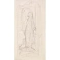 thumbnail image 3 of Sir John Everett Millais 9x14 Black Modern Framed Museum Art Print Titled - Tennyson's St Agnes Eve - Compositional Sketch (1855), 3 of 5