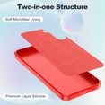 thumbnail image 3 of Innens For Samsung Galaxy S23 FE Liquid Silicone Case Shockproof Cover/Tempered Glass, 3 of 35