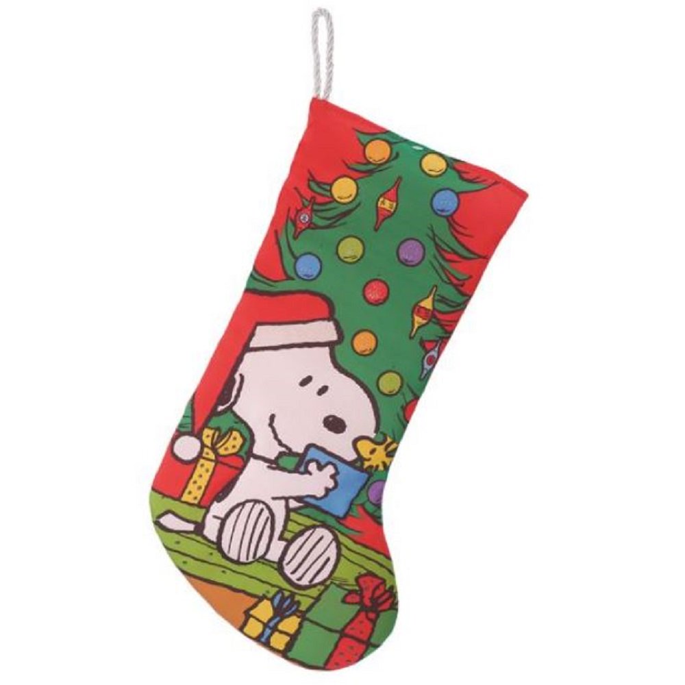 Peanuts Snoopy with Christmas Tree Stocking 19 Inch PN7191 New