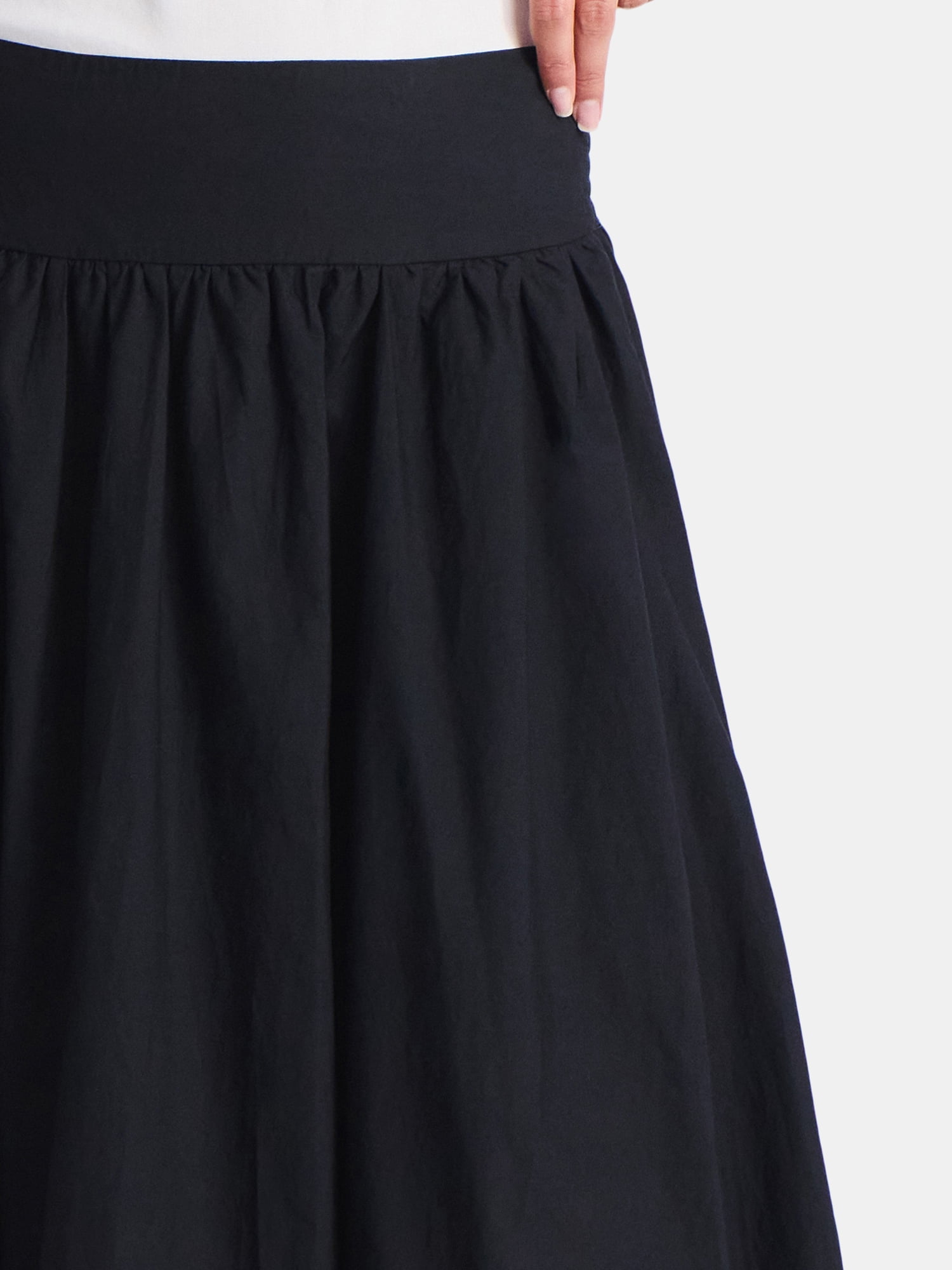 Time and Tru Women's Bubble Hem Midi Skirt, Sizes XS-XXXL