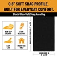 thumbnail image 3 of Ottomanson Bath Rug Set 2-Piece, Non-Slip Plush Shag Bathroom Runner & Mat for Sink, 24" x 48" + 2' x 5', Black, 3 of 5