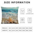 thumbnail image 5 of Shiartex Seashell Starfish Beach Themed Pattern Throw Pillow Case Hawaiia Tropical Sea Waves Blue Sky and Seaside Scene Pillow Cushion Cover Home Sofa Decorative (Cushion Cover), 5 of 5