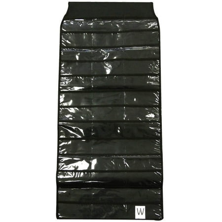 Wrapables® 39 Pocket Black Polyester Hanging Jewelry Organizer with 28 Holding Loops