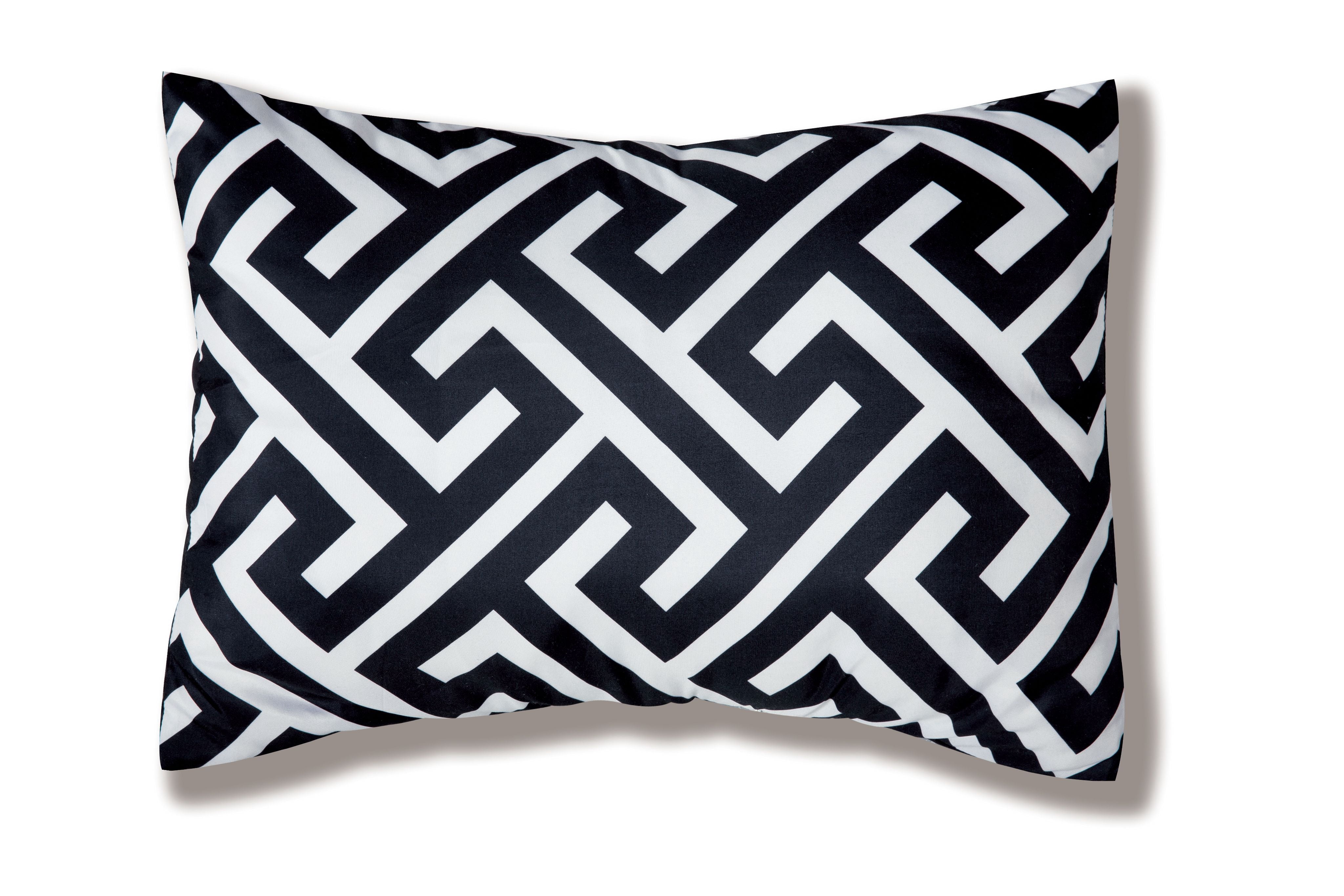 Better Homes & Gardens Black and White Greek Key 5-Piece Comforter Set with Decorative Pillows, King