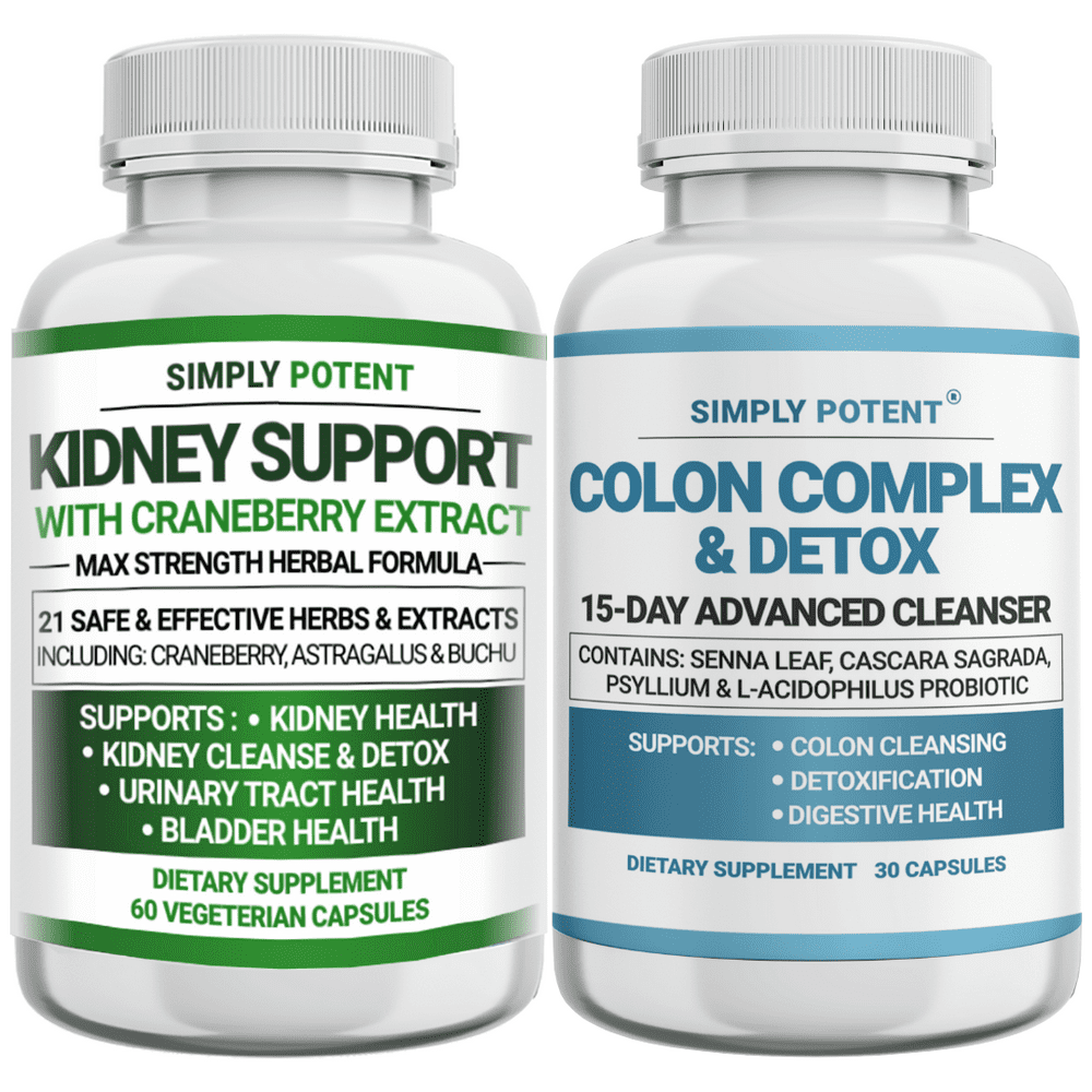 Kidney Support & Colon Cleanse Bundle Simply Potent Kidney & Colon