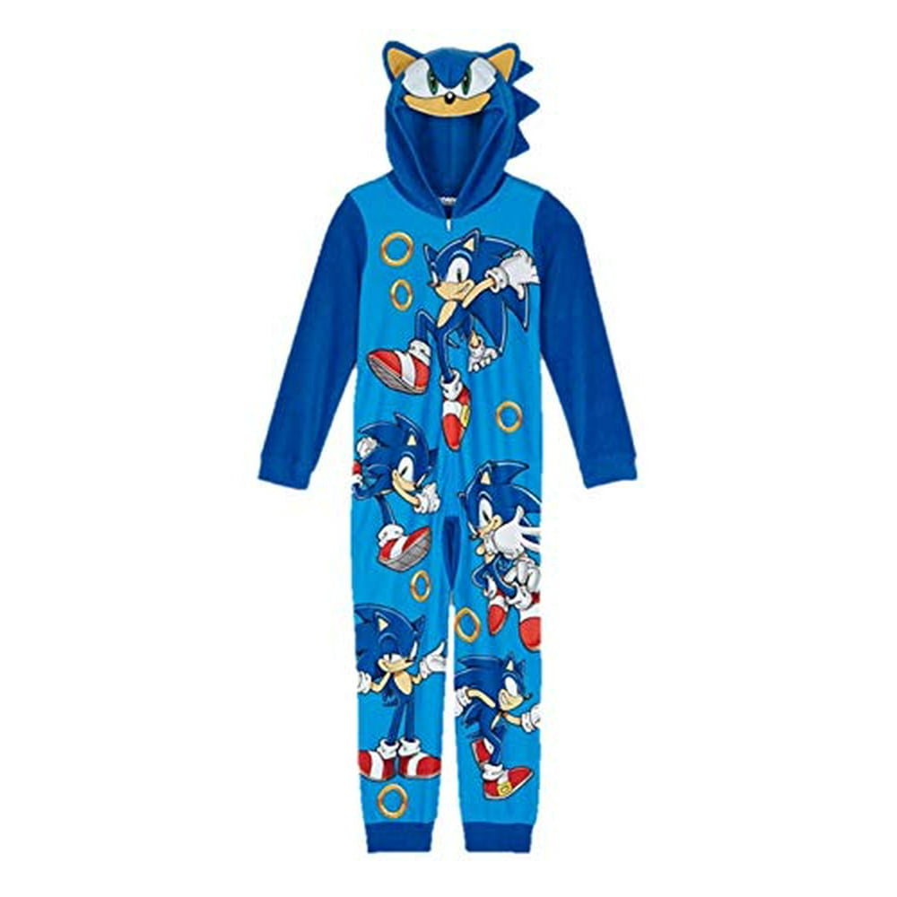 Sonic Hedgehog Boys' Sonic The Hedgehog Union Suit Pajamas Sleepwear