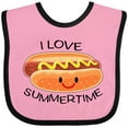 thumbnail image 3 of Inktastic I Love Summertime Fun Hot Dog Boys or Girls Baby Bib, 3 of 4