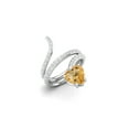 thumbnail image 2 of 7MM Heart Shape Wrap Bypass Ring Natural Citrine 925 Silver Women Rings, 2 of 3
