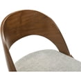 thumbnail image 4 of Meridian Furniture Woodson Grey Linen-Like Polyester Dining Chair (Set of 2), 4 of 7